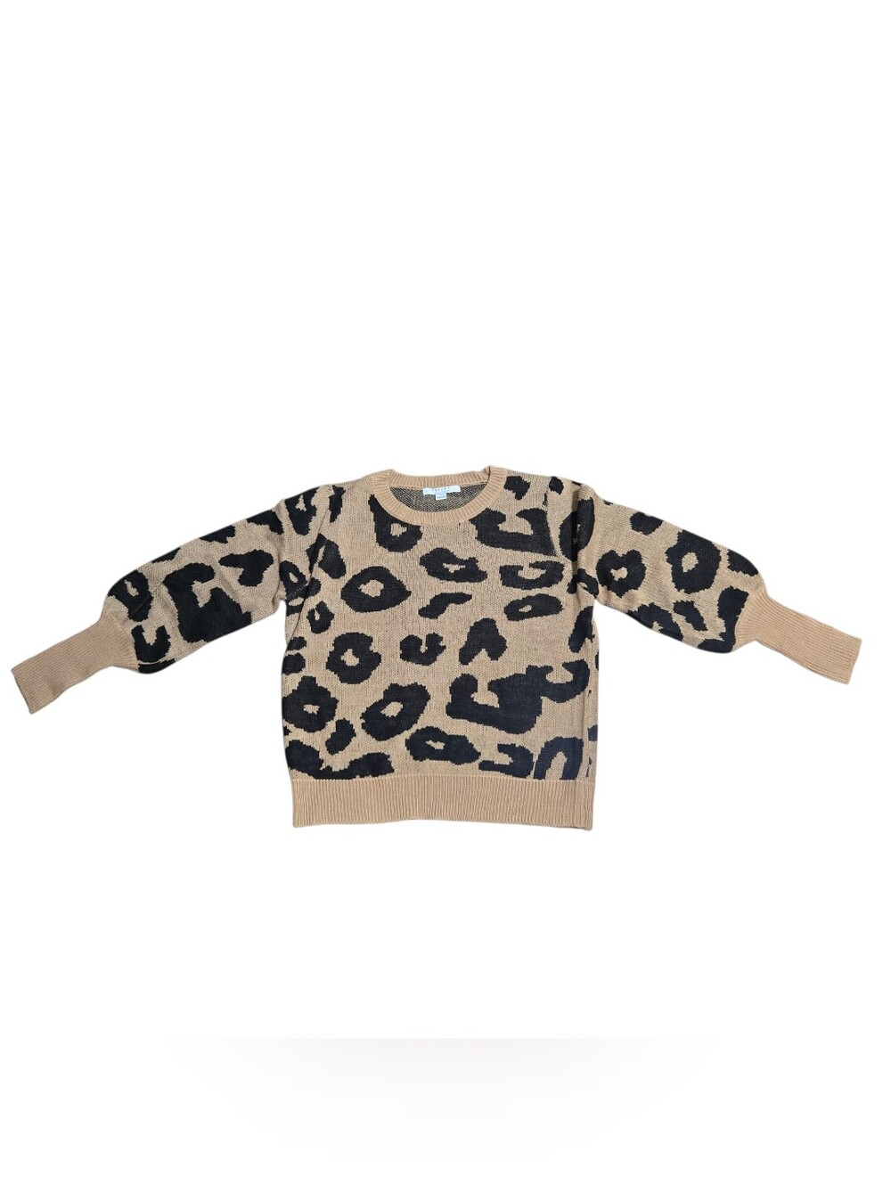FAVLUX Tan Leopard Print Sweater - Picture 2 of 4